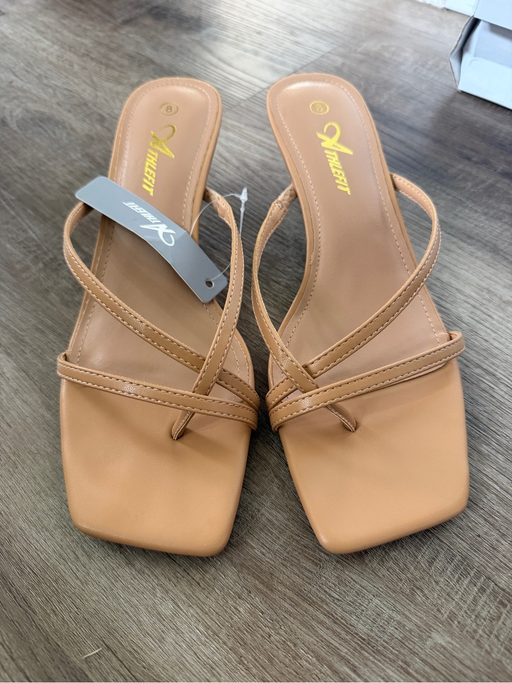 NWT Strappy Nude Kitten Heels